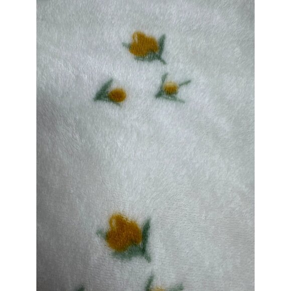 Lila & Jack White Gold Yellow Flowers Bow BEAR Baby Blanket Security Lovey 24" x - Picture 3 of 6